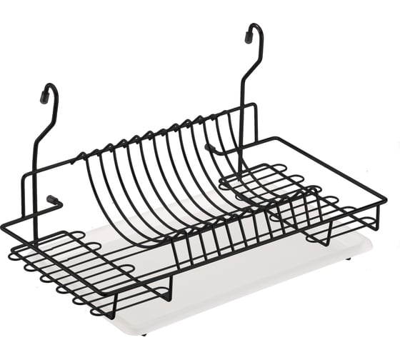 Изображение товара Навесная сушка для посуды с поддоном lemax черный матовый MX-074 BL