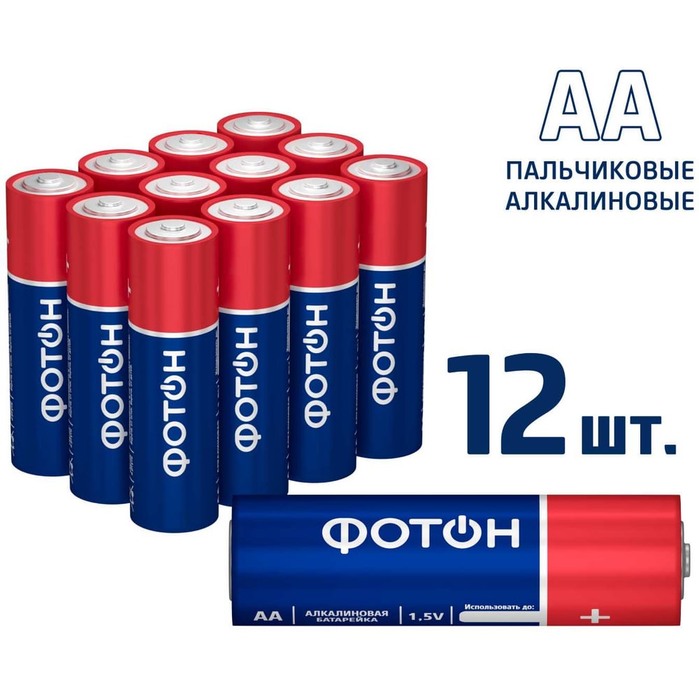 Изображение товара Батарейки ФОТОН пальчиковые AA LR6 12 штук