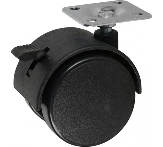 Изображение товара Колесная опора lemax PROF d=40, со стопором, площадка 38x38 KLS-01-D40-B