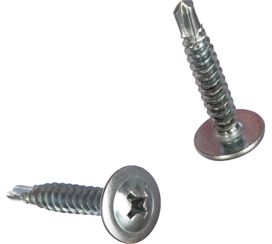 Изображение товара Саморезы с прессшайбой и сверлом по листовому металлу до 2 мм Зубр PH2 4,2х25 мм 25шт 300216-42-025