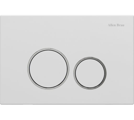 Изображение товара Кнопка смыва ALLEN BRAU PRIORITY пневмо, abs, белый/хром 9.20001.20 00306275