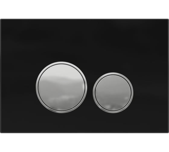 Изображение товара Кнопка смыва ALLEN BRAU PRIORITY 2.0 пневмо, стекло, черный/хром 9.20005.31 00306290