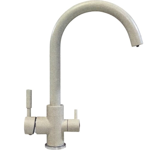 Изображение товара Смеситель для кухни Golden Fox Kitchen pro с высоким изливом бежевый на две воды 11024-FOX