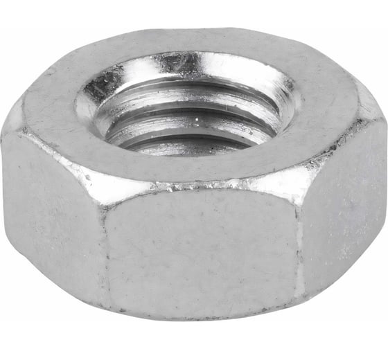 Изображение товара Шестигранная гайка Зубр МАСТЕР ГОСТ 5927-70, класс прочности 6, оцинкованная, M12, 5кг (примерно 328 шт.) 303550-12