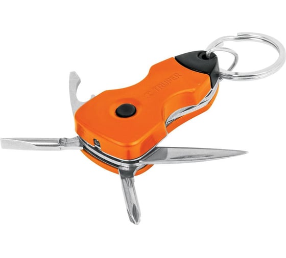 Изображение товара Мультитул-брелок со светодиодным фонариком TRUPER 13336