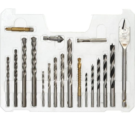 Изображение товара Набор сверл 19 шт FASTER TOOLS 7289