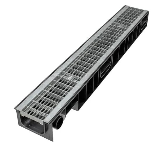 Изображение товара Лоток Ecoteck STANDART 100.99 h99 с решеткой сварной оцинкованной, кл. В125 46618