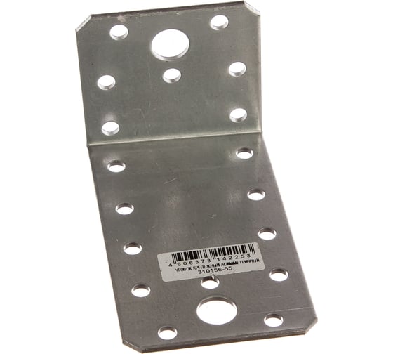 Изображение товара Крепежный уголок Зубр МАСТЕР асимметричный 55х50х90мм 1шт 310156-55