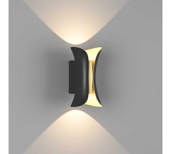Изображение товара Настенное бра DesignLed черный+золото, 6Вт 3000к ip54 GW-8610-6-BLG-WW