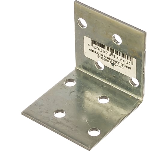 Изображение товара Крепежный угол Зубр МАСТЕР равносторонний 40х40х40мм, 1шт 310206-040-040