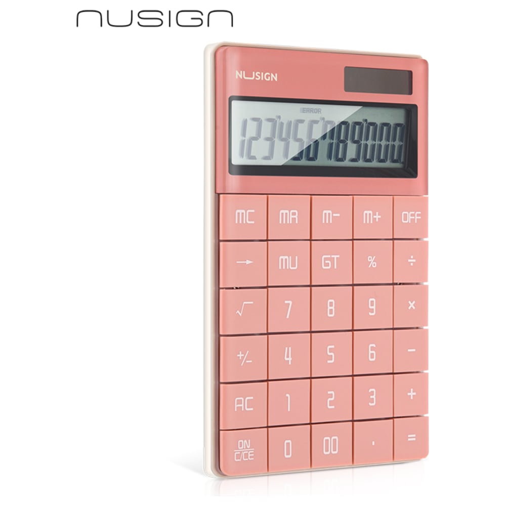 Изображение товара Настольный калькулятор DELI nusign ns041 12-разрядный в розовом цвете