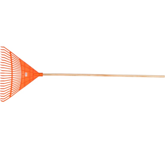 Изображение товара Веерные пластиковые грабли TRUPER размах 56 см, черенок дерево - американский ясень, 122 см 19786