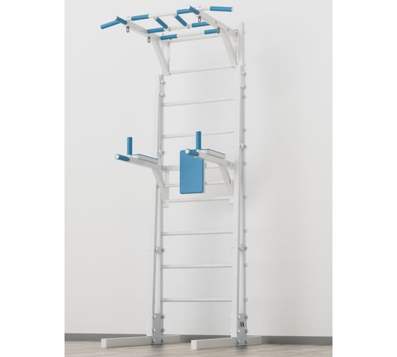 Изображение товара Напольная шведская стенка BARFITS new age r2 с рукоходом, белый na-r2-ruk-white