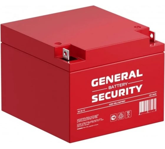 Изображение товара Аккумуляторная батарея General Security GS26-12 12В, 26 Ач УТ-00000510