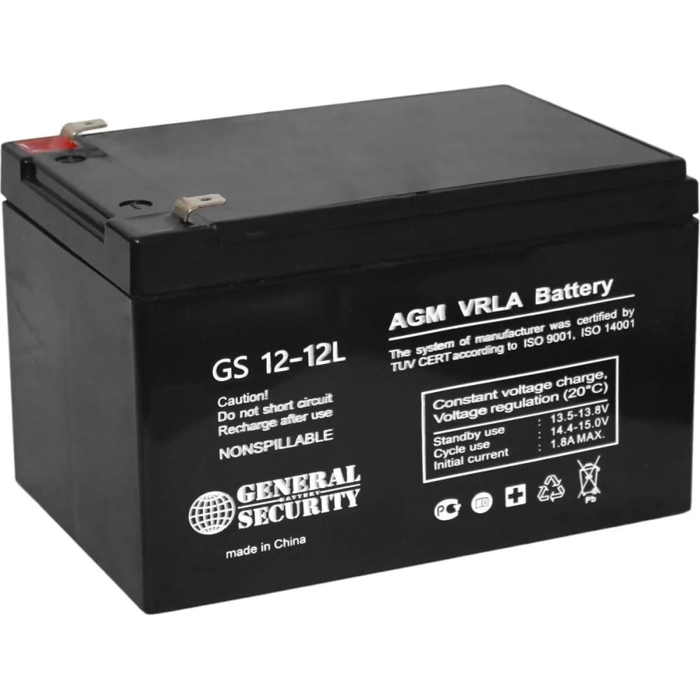 Аккумуляторная батарея General Security GS12-12L - фото 1