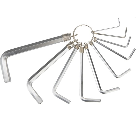 Изображение товара Набор шестигранных ключей TOPEX 10 шт., 1.5-10 мм 35D954