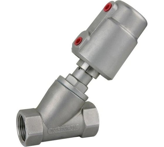 Изображение товара Седельный наклонный клапан TITAN LOCK нержавеющая сталь 304, с пневмоприводом (нержавеющая сталь), DN20 TL20CPAVS