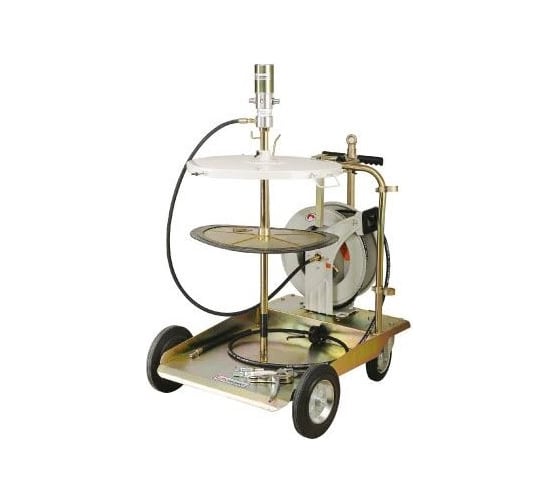 Изображение товара Пневматический солидолонагнетатель для бочек 200 кг с тележкой Lubeworks 1700536R