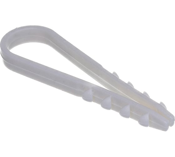 Изображение товара Круглый дюбель-хомут Росдюбель белый, 11-18, 100 шт. 15-0420