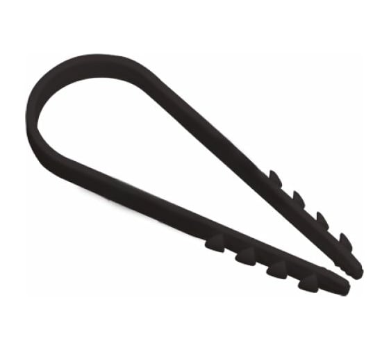 Изображение товара Круглый дюбель-хомут Росдюбель черный, 19-25, 100 шт. 15-0450