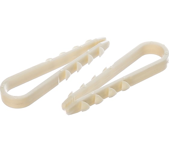 Изображение товара Круглый дюбель-хомут Росдюбель белый, 5-10, 100 шт. 15-0410