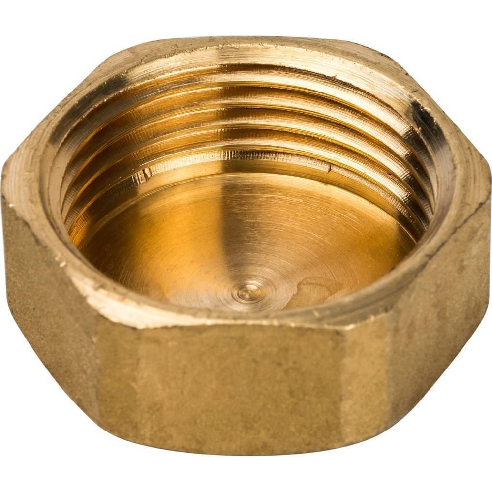 Изображение товара Заглушка латунь 1/8 внутренняя резьба для водопровода бытовая