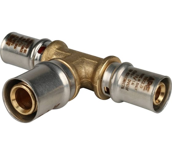 Изображение товара Переходной тройник STOUT Sfp-0005-162016 16x20x16 для металлопластиковых труб, прессовой RG008S9BGU28MU