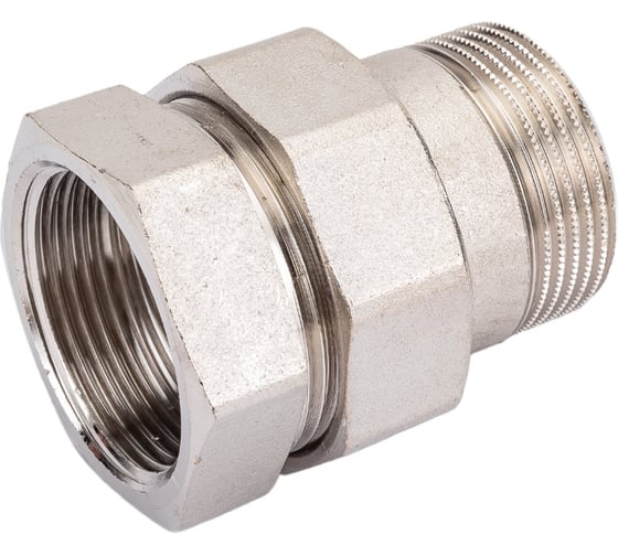 Изображение товара Разъемное соединение "американка" STOUT Sft-0045-000114 вн, никелированное, уплотнение под гайкой по плоскости, 1” 1/4 RG008Q1DK04A62