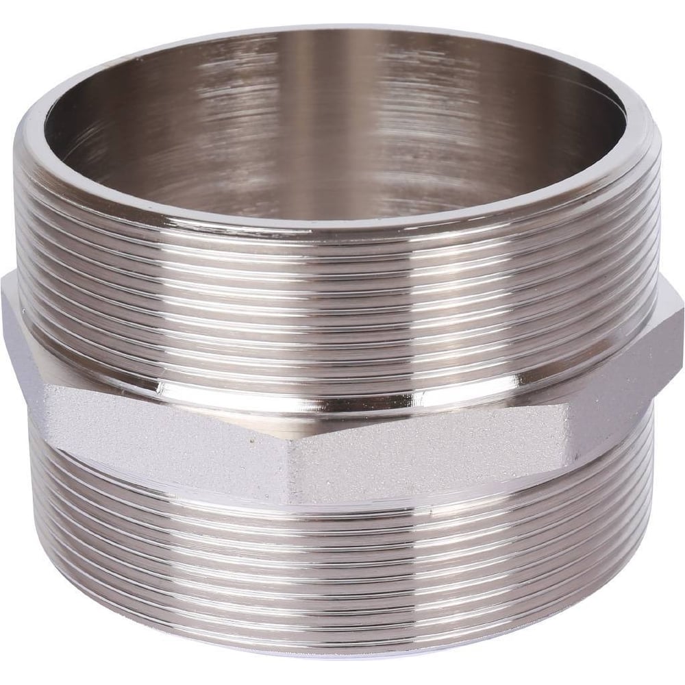 Изображение товара Ниппель 3 дюйма никелированный латунный STOUT Sft-0004-000033 для бытовых систем