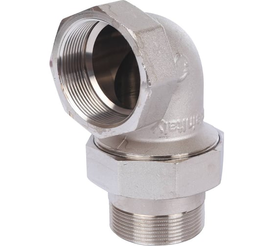 Изображение товара Разъемное угловое соединение "американка" STOUT Sft-0057-000002 вн, уплотнение под гайкой o-ring кольцо, никелированное 2" RG008T5QA2C9NS