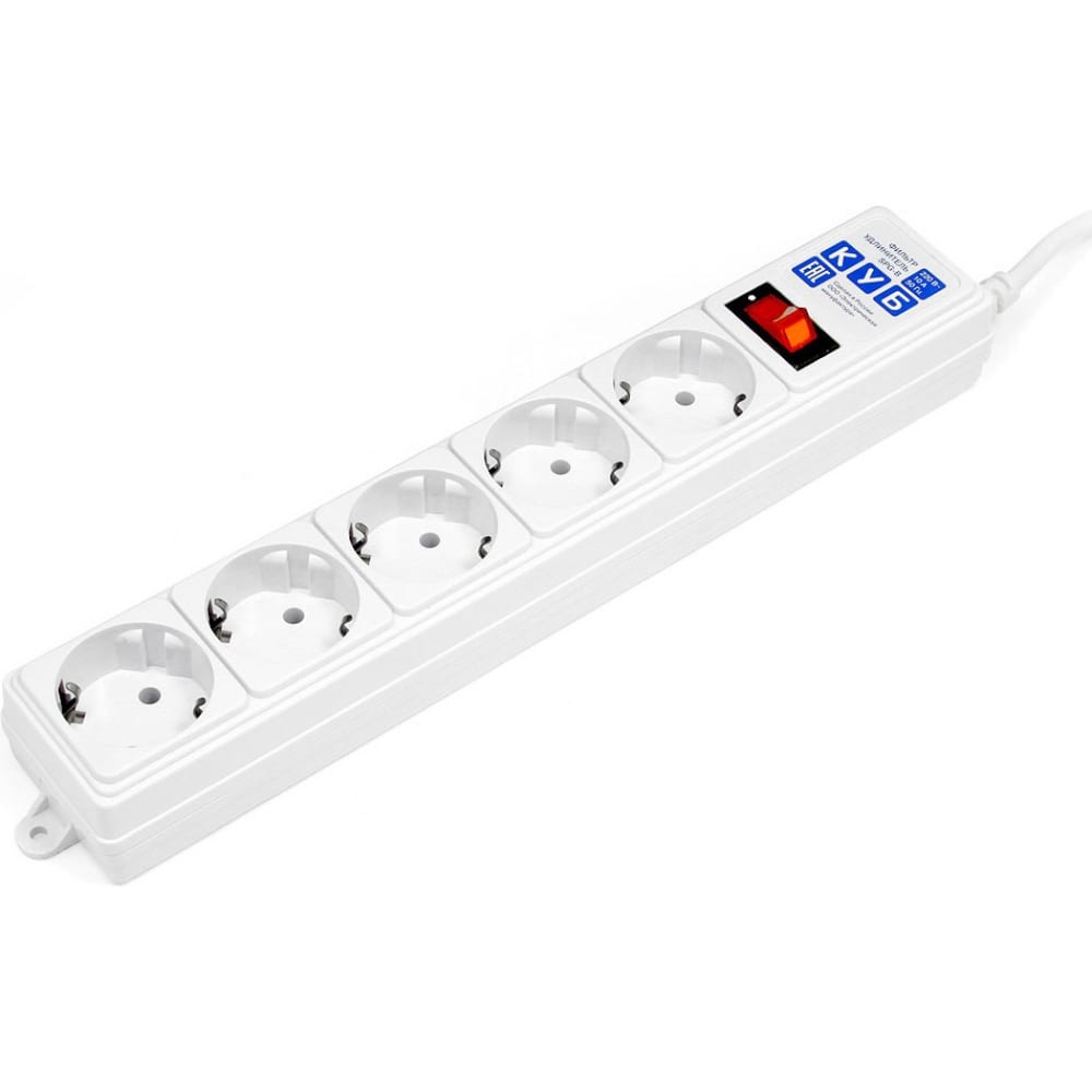 фото Фильтр-удлинитель b 1.9м 5роз. белый power cube spg-b-6-white