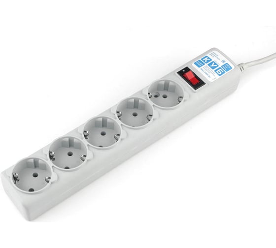 Изображение товара Фильтр-удлинитель B 1.9м 5роз. серый Power Cube SPG-B-6