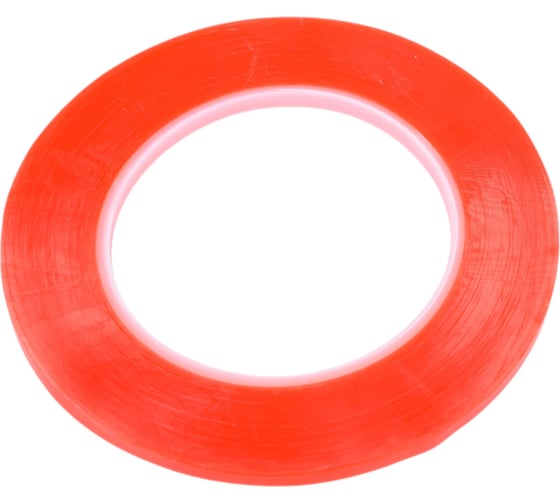 Изображение товара Двусторонняя прозрачная лента с красной защитной полосой ZeepDeep ширина 5 мм, длина 25 м 865391