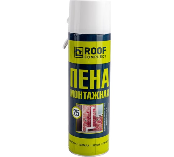 Изображение товара Пена монтажная бытовая Roof Complect 25 650 мл/350 г 00000431636