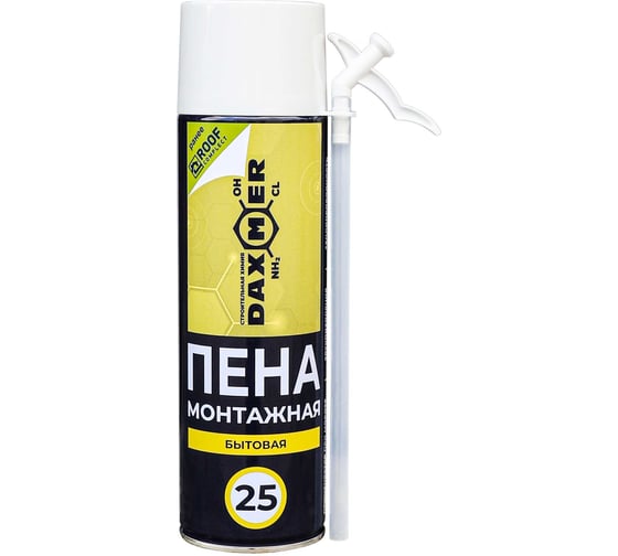 Изображение товара Пена монтажная бытовая Daxmer 25, 650 мл (350 г), 00000431636, 00-00458221
