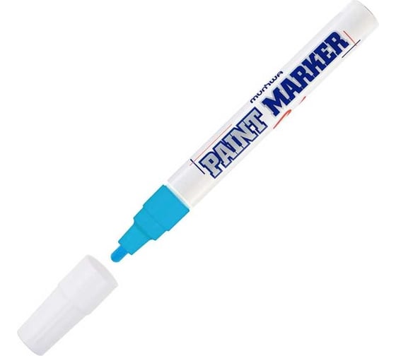 Изображение товара Маркер-краска Munhwa голубая, 4 мм, нитро-основа, 12 шт. PM-12