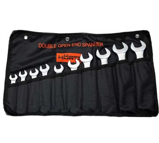 Изображение товара Набор гаечных двусторонних ключей HORTZ HOR 6-30, хромированный 1022243