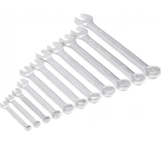 Изображение товара Набор комбинированных ключей HORTZ HOR 6-22, хромированные 1086387