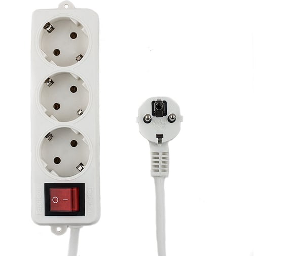 Изображение товара Удлинитель 3р 16А 2м с выключателем и заземлением Гарнизон ELB-G3-W-2