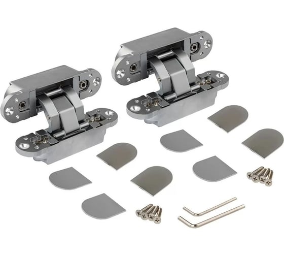 Изображение товара Комплект из 2 штук скрытых петель ELEMENTIS универсальный, 3D, 120x30 ELM8000.01/MP