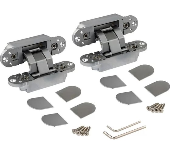 Изображение товара Комплект из 2 штук скрытых петель ELEMENTIS универсальный, 3D, 120x30 ELM5000.01/MP