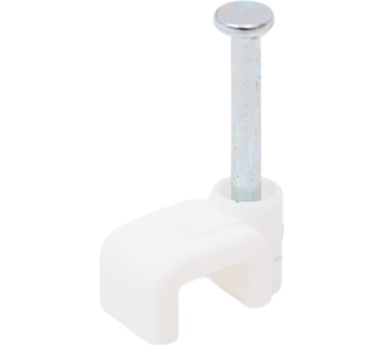 Изображение товара Пластиковая плоская скоба с гвоздем FORTISFLEX СПП 5 50шт 49449