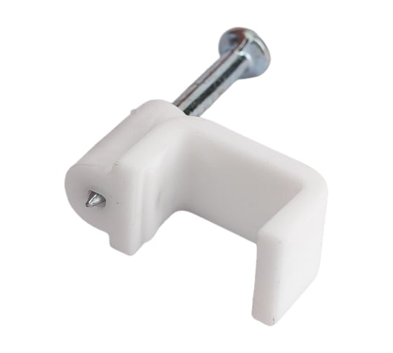 Изображение товара Пластиковая плоская скоба с гвоздем FORTISFLEX СПП 9 30шт 49453