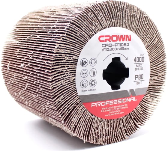 Изображение товара Щетка абразивная 110 мм, Р80 Crown CAQ-P11080