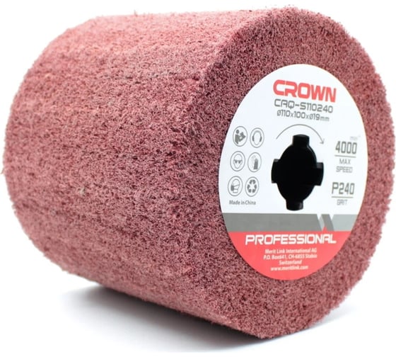 Изображение товара Щетка абразивная 110 мм, Р240 Crown CAQ-S110240