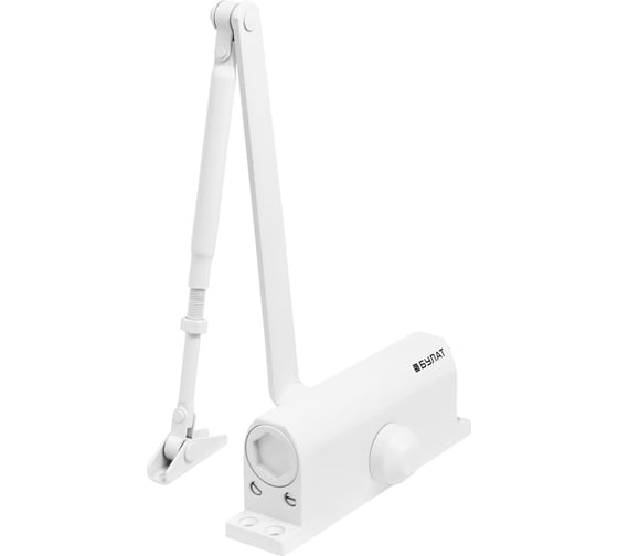 Изображение товара Дверной доводчик БУЛАТ ULTIMATE ДД-120 A-W 60-140 кг, белый, морозостойкий 14926