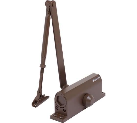 Изображение товара Дверной доводчик БУЛАТ ULTIMATE ДД-120 A-C 60-140 кг, коричневый, морозостойкий 14925