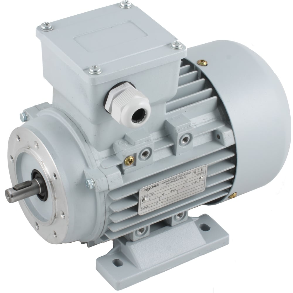 Изображение товара Трехфазный асинхронный электродвигатель INNORED 0.25 кВт IP55 схема звезда/треугольник