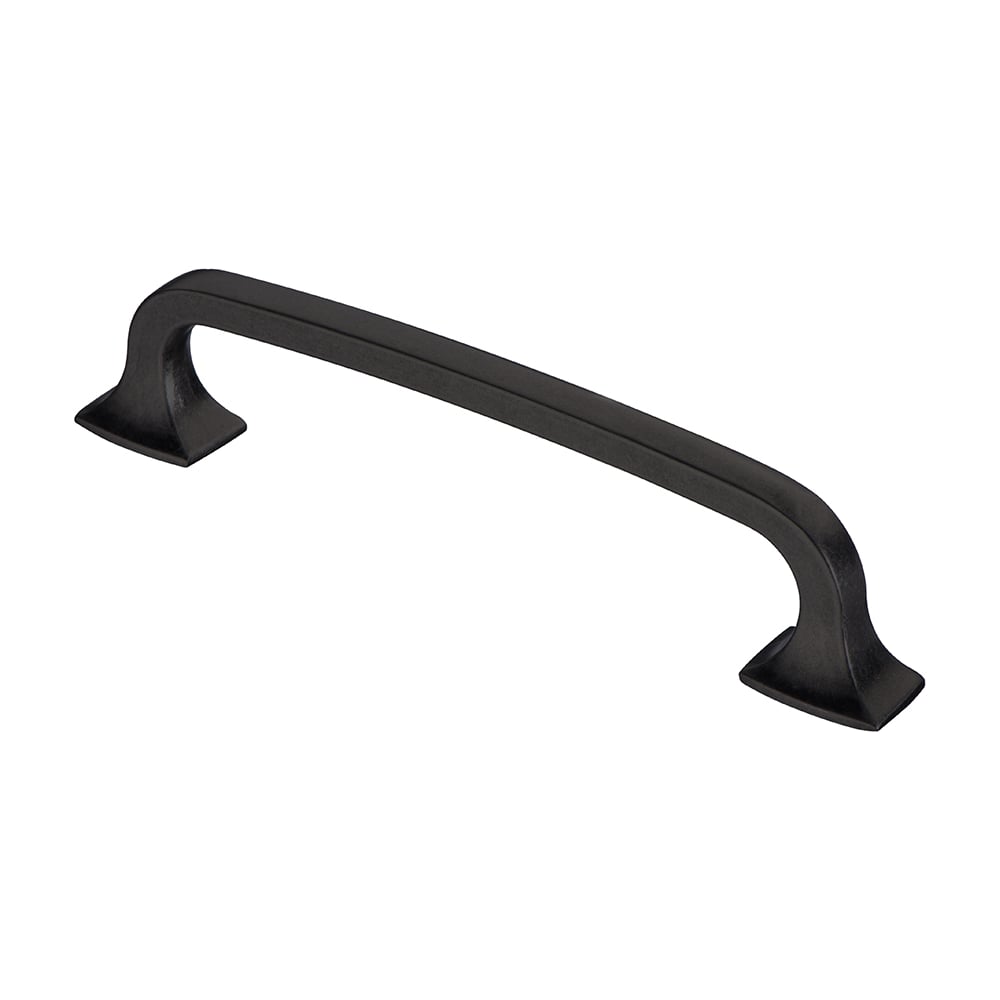 Изображение товара Ручка-скоба Kerron 128 мм, матовый черный, классика, цам, накладной монтаж