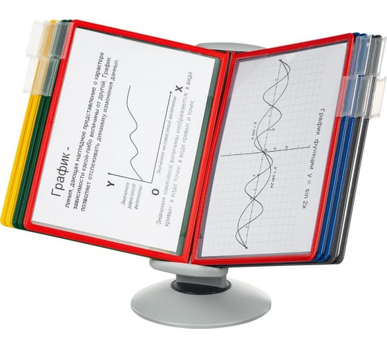 Изображение товара Настольная демосистема ProMega office А4 вращающаяся 10 панелей в ассортименте 268191